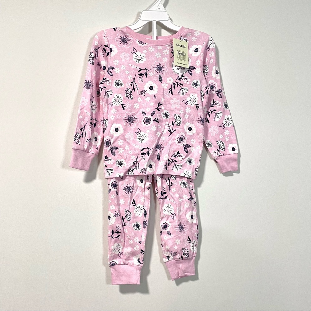 🔵3/$25 NEW George Floral Pattern 2-Piece Pyjama Set (size 3T)